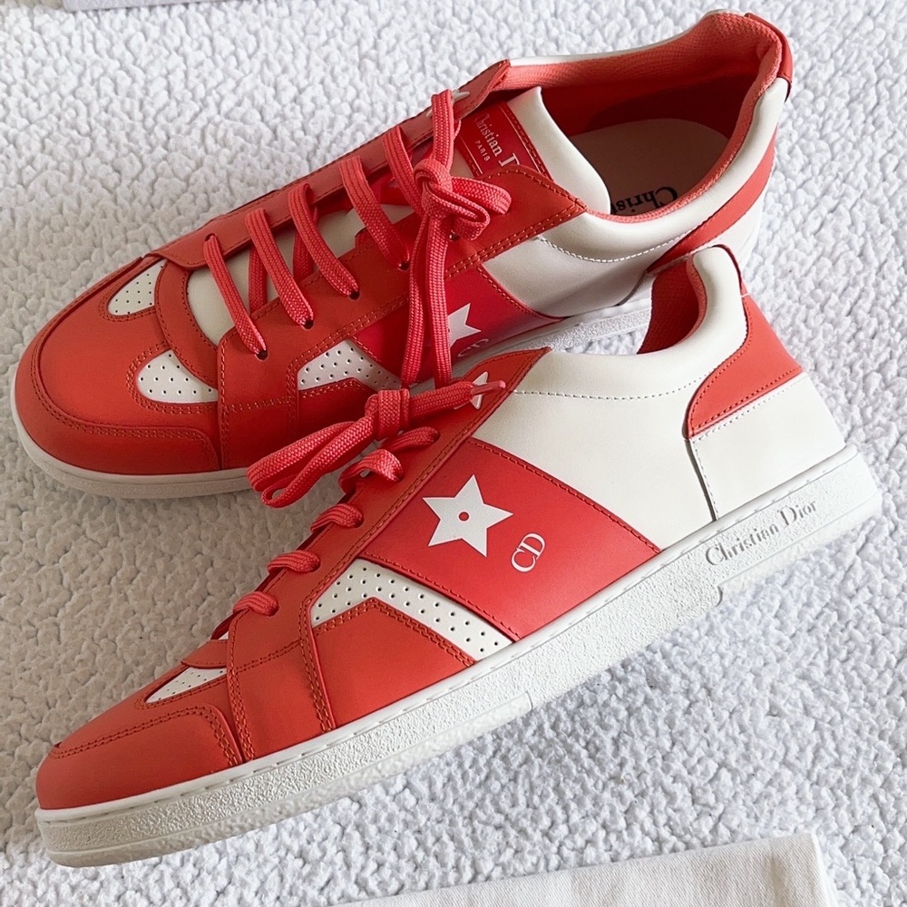Christian Dior Women's Dior Star Low-Top Leather Sneakers - Picture 4 of 16